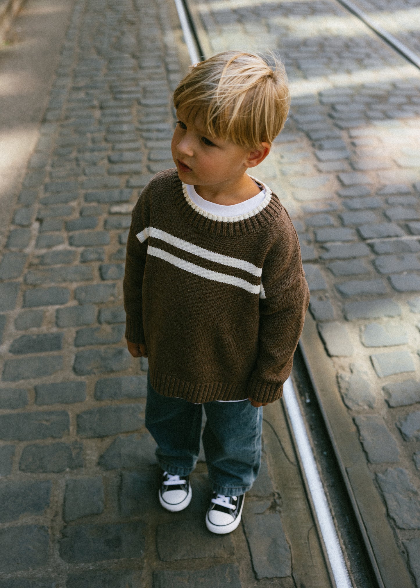 Double Stripe Knit- Mocha