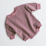 Everyday Stripe Bubble- Light Plum