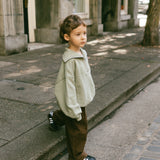 Half Zip Sweater- Washed Green