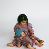 Everyday Stripe Pullover- Light Plum
