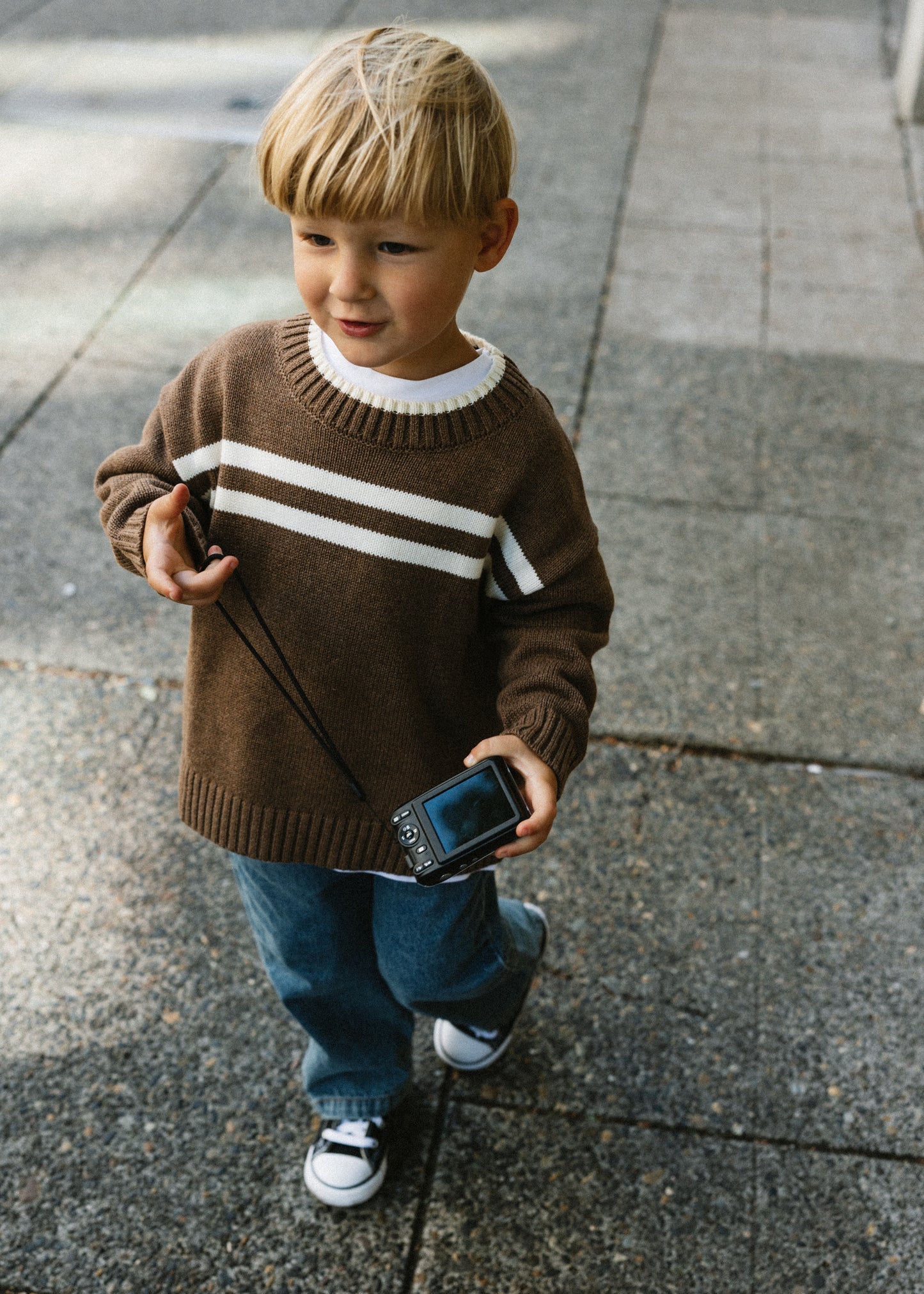 Double Stripe Knit- Mocha
