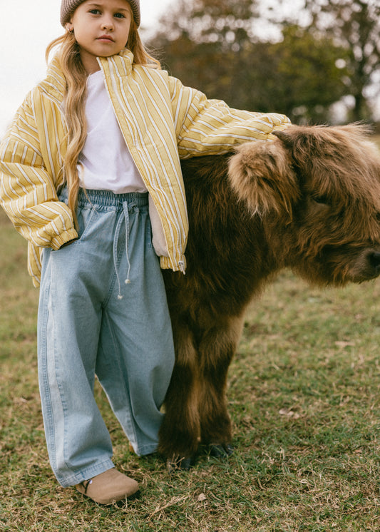 Side Stripe Denim Pants