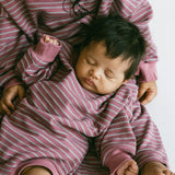 Everyday Stripe Bubble- Light Plum