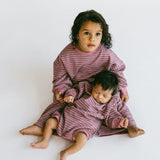 Everyday Stripe Bubble- Light Plum