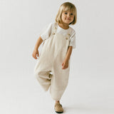 Oversized Overalls- Speckled Cream