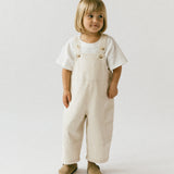 Oversized Overalls- Speckled Cream