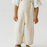 Oversized Overalls- Speckled Cream