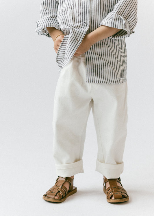 Relaxed Trousers- White