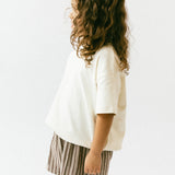 Striped Terry Shorts- Brown