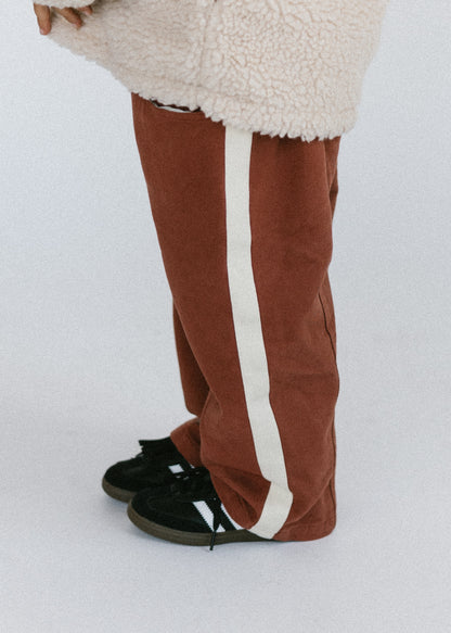 Side Stripe Pants- Brick