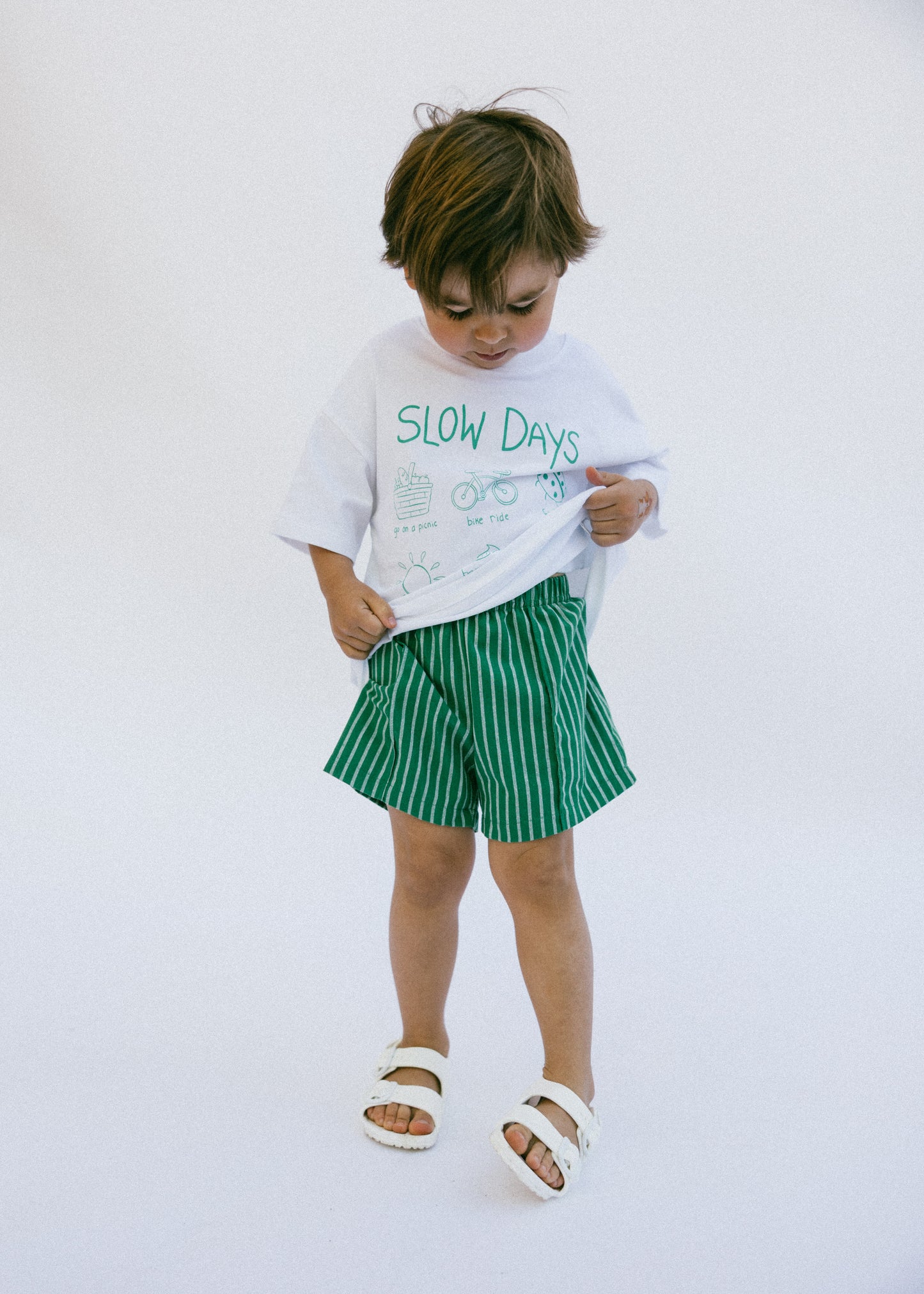 Striped Short- Green