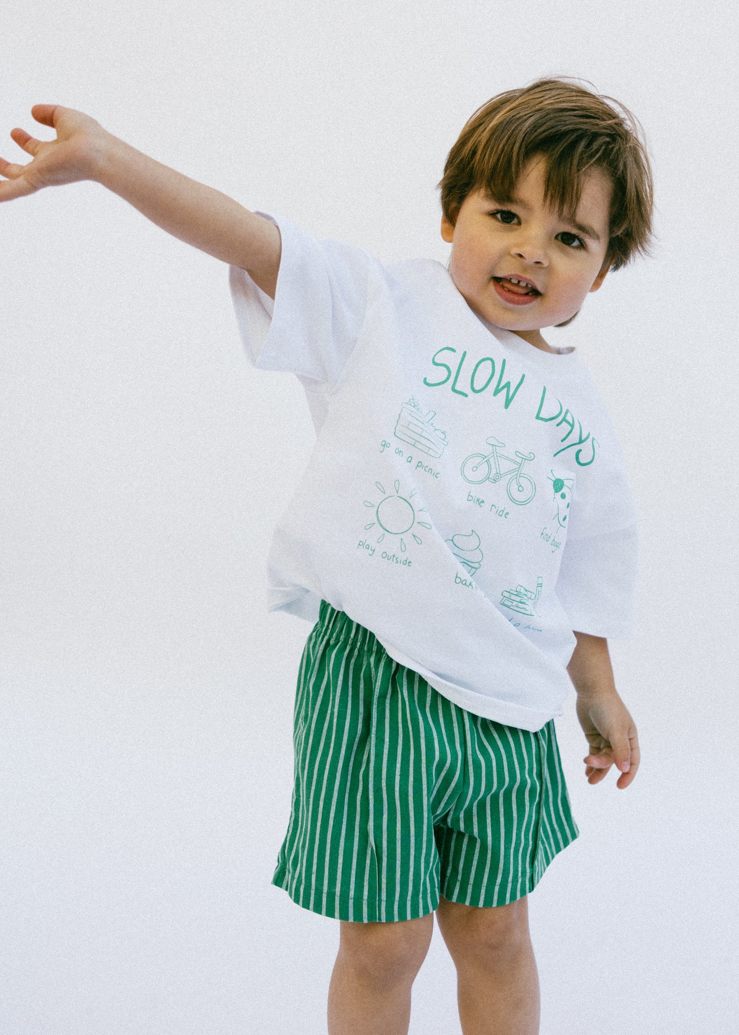 Striped Short- Green