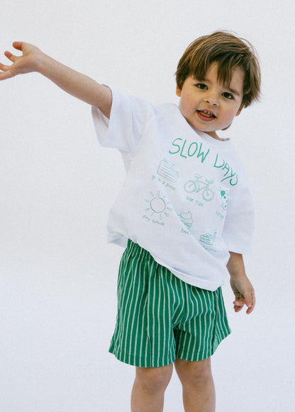 Striped Short- Green