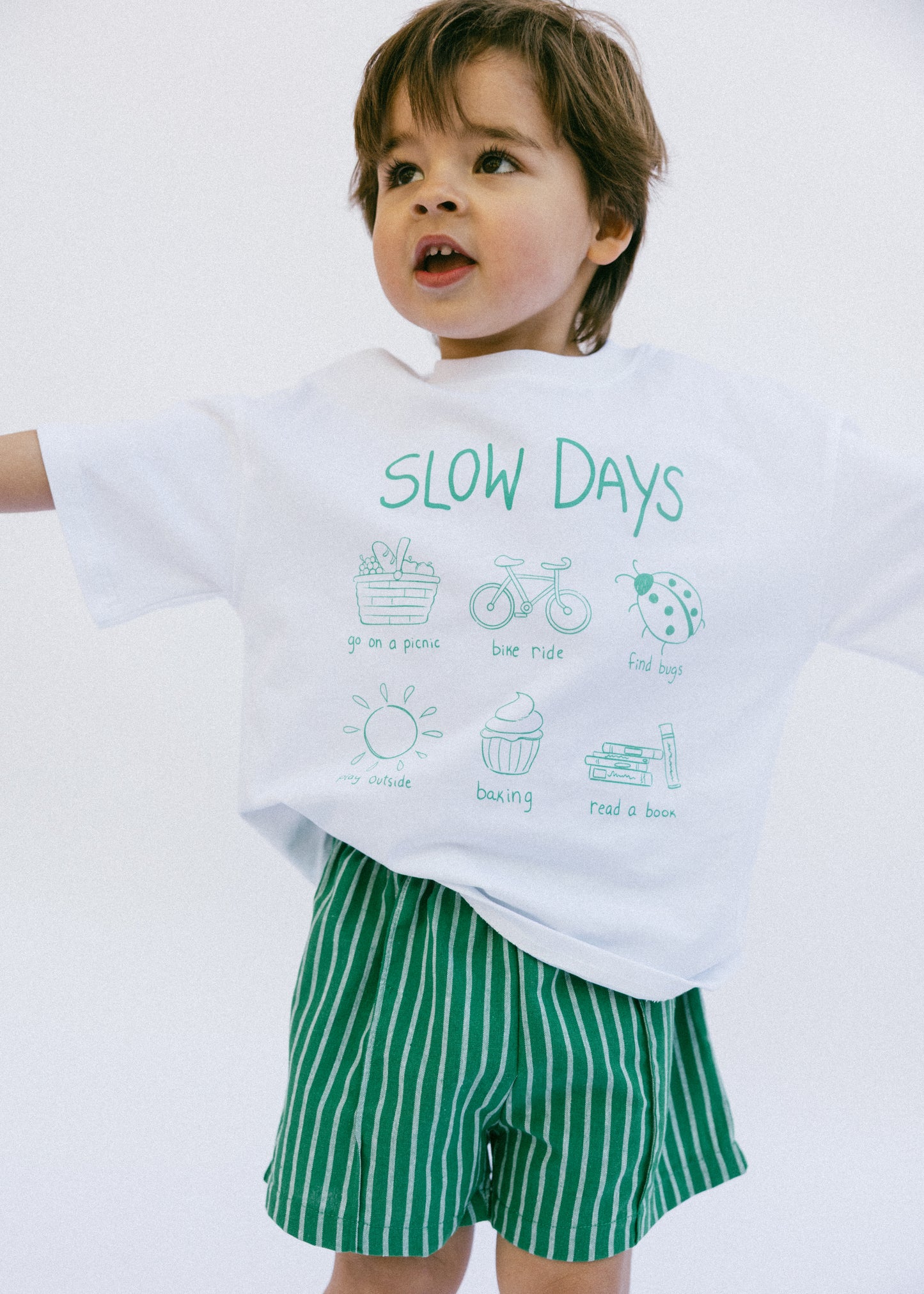 Striped Short- Green