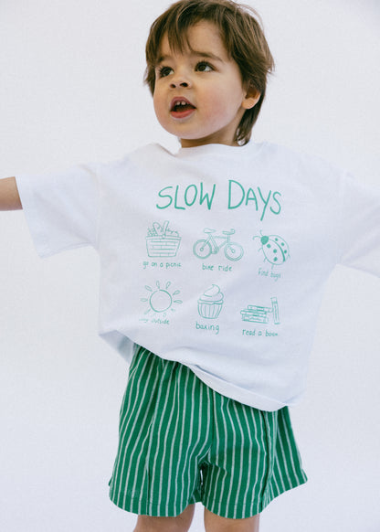 Striped Short- Green