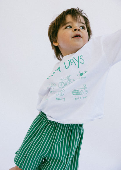 Striped Short- Green