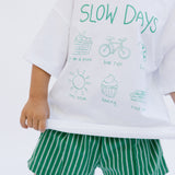 Striped Shorts- Green