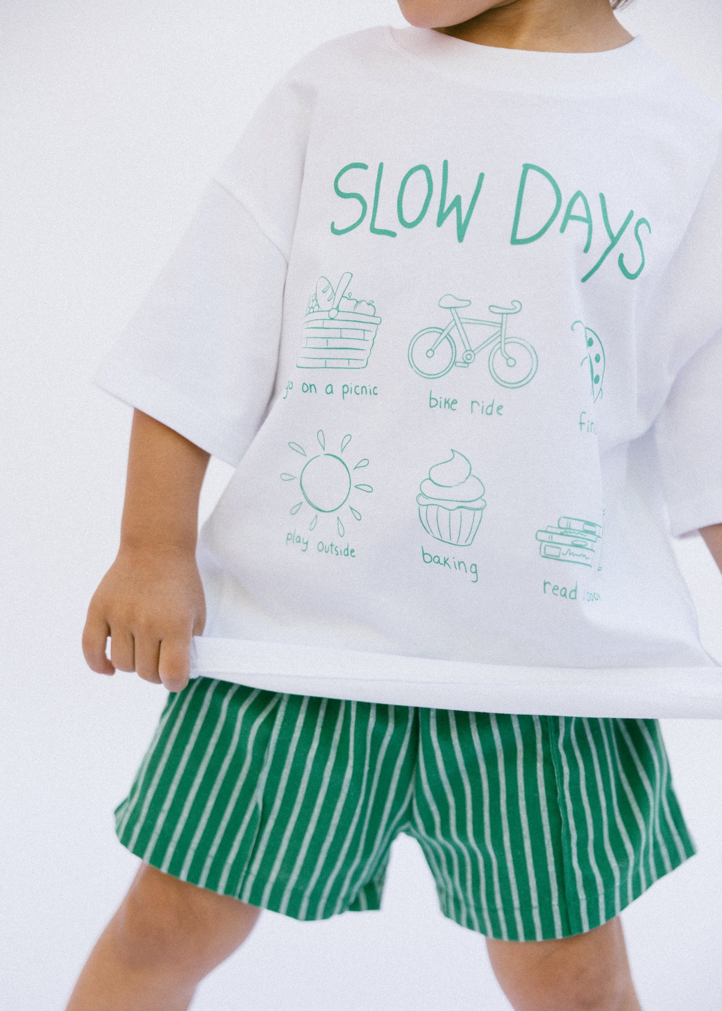 Striped Short- Green