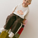 Side Stripe Pants- Brown