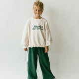 Graphic Crewneck- Snacks For Dinner- Green