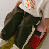 Side Stripe Pants- Brown