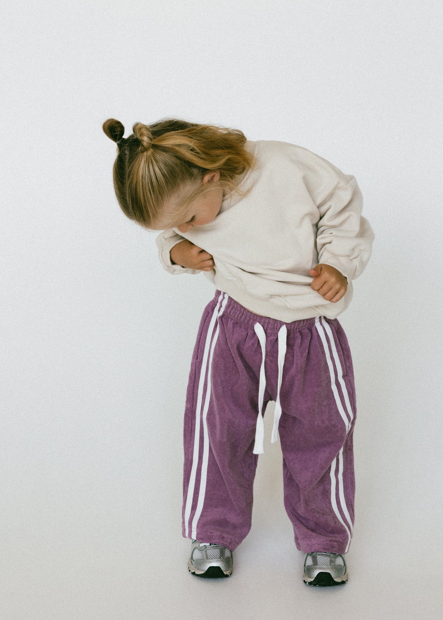 Racer Terry Pants- Mulberry