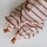 Lightweight Striped Jumpsuit- Pink