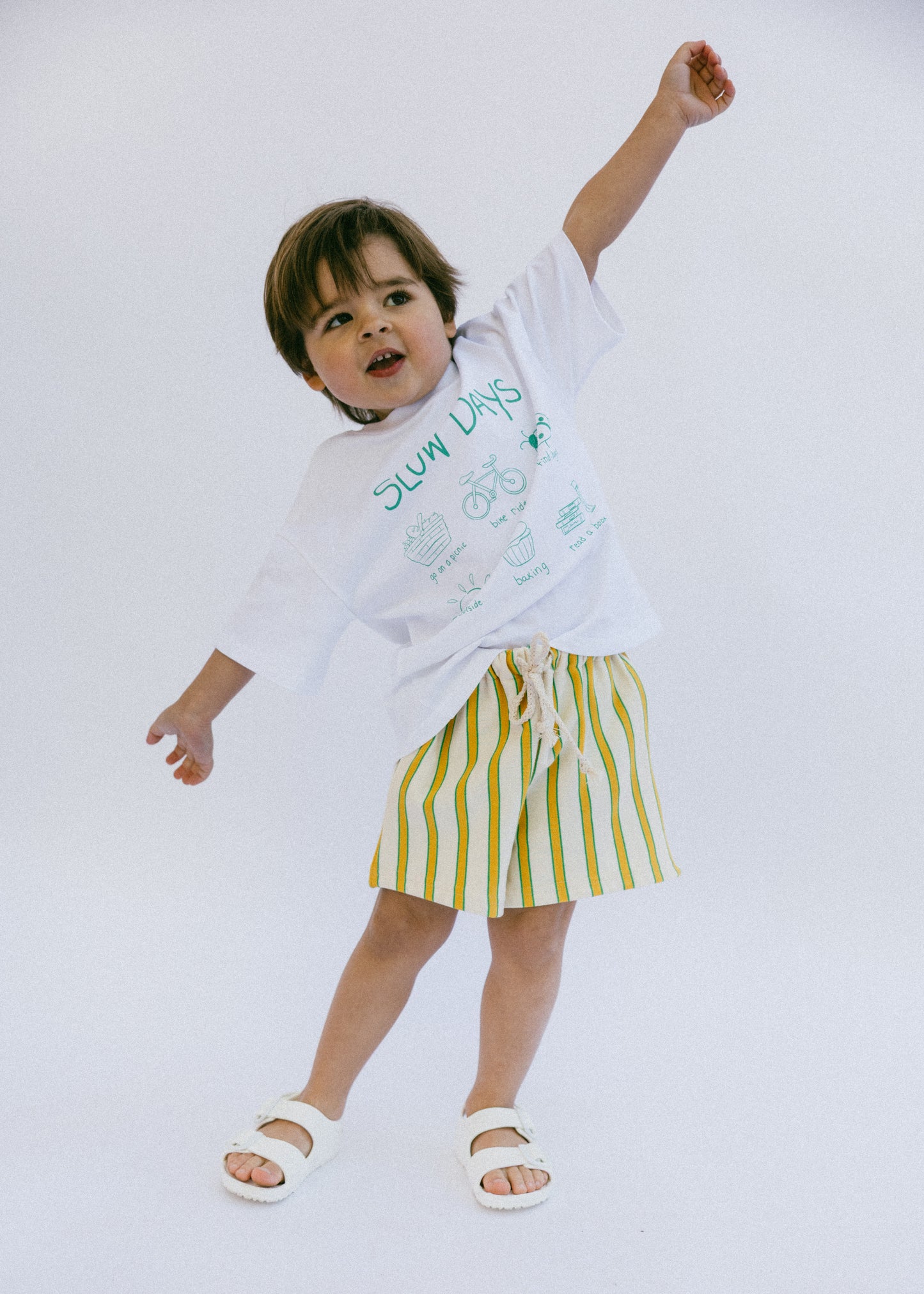 Terry Cloth Shorts- Yellow & Green