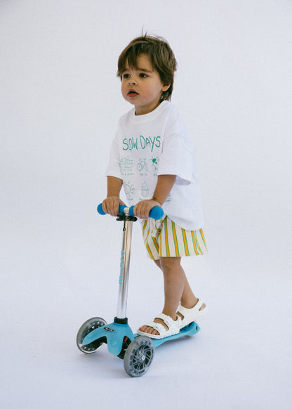 Terry Cloth Shorts- Yellow & Green