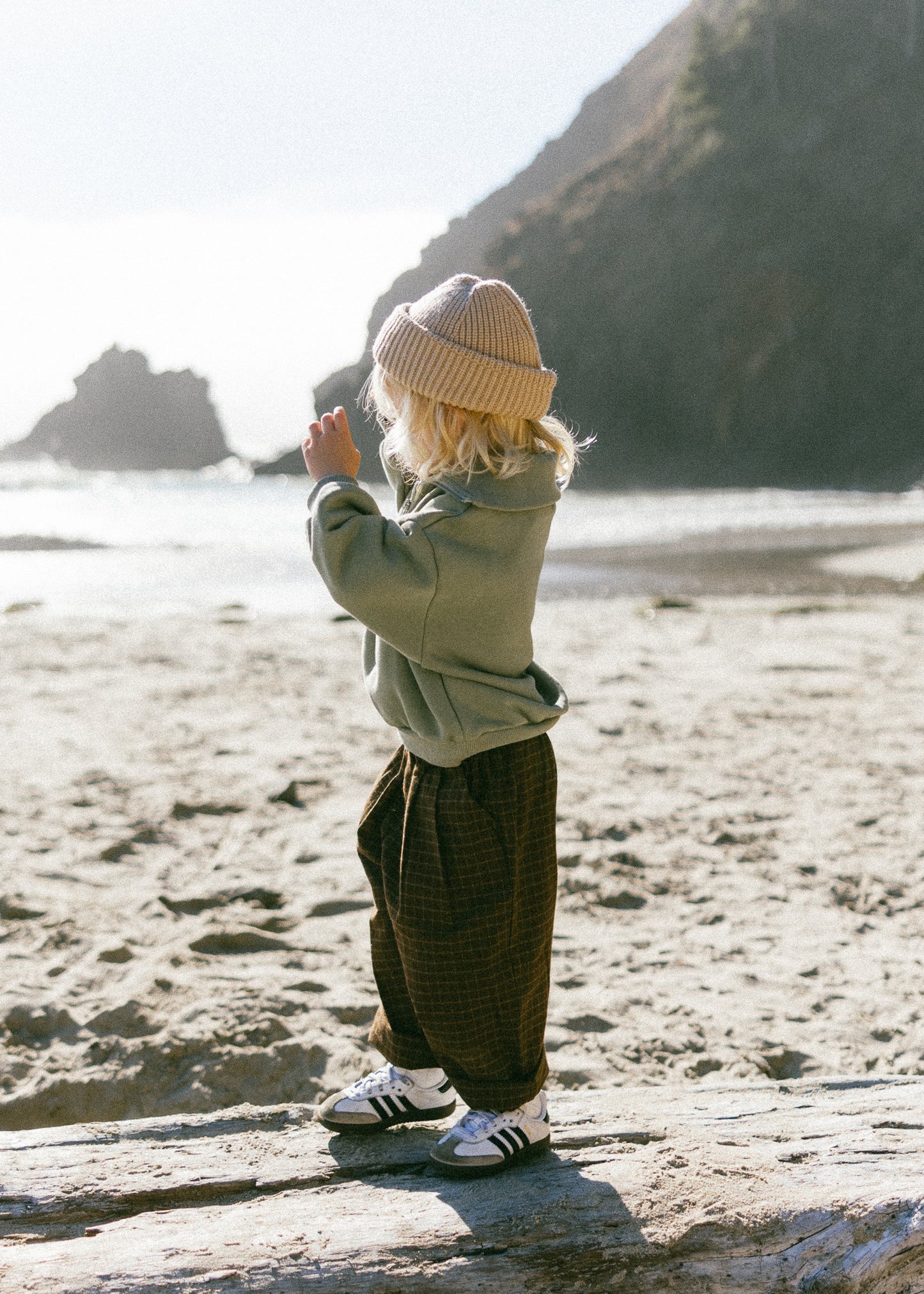 Half Zip Sweater- Washed Green