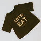 Graphic Tee- Let's Eat- Brown