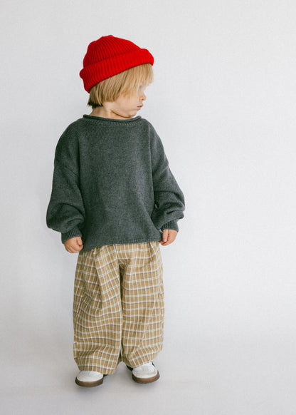 Rollneck Knit- Charcoal