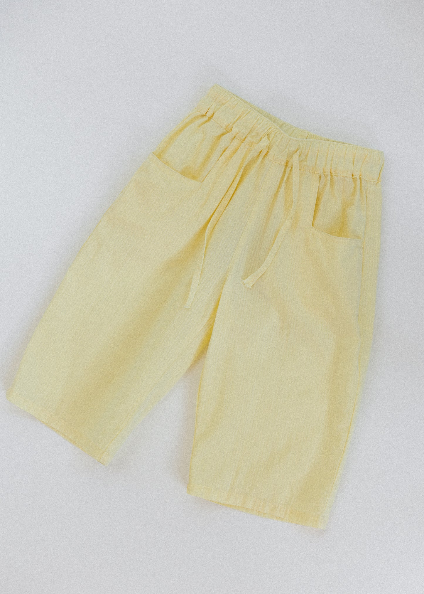 Textured Wide Pant- Lemon