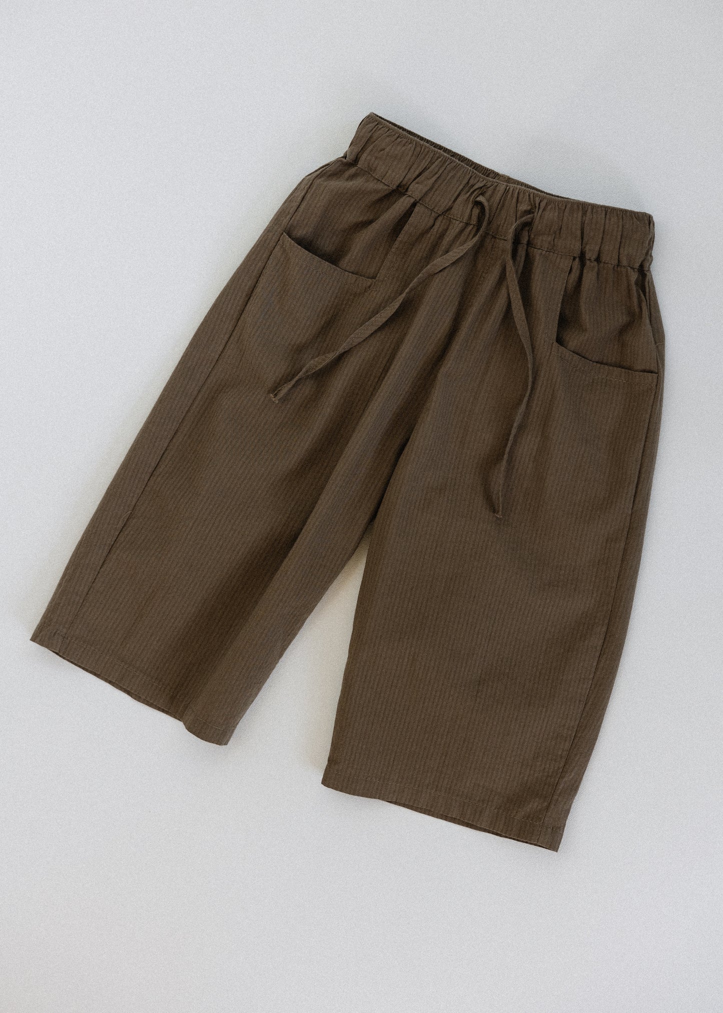 Textured Wide Pant- Brown