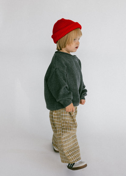 Rollneck Knit- Charcoal