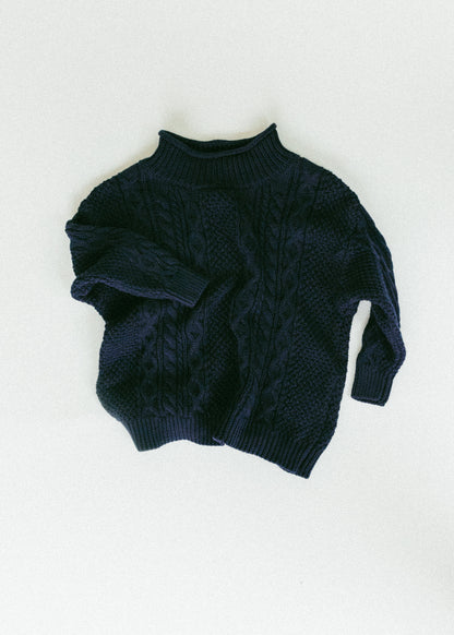 Cable Knit- Navy