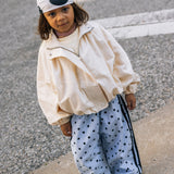 Polka Dot Racer Pants - Light Blue