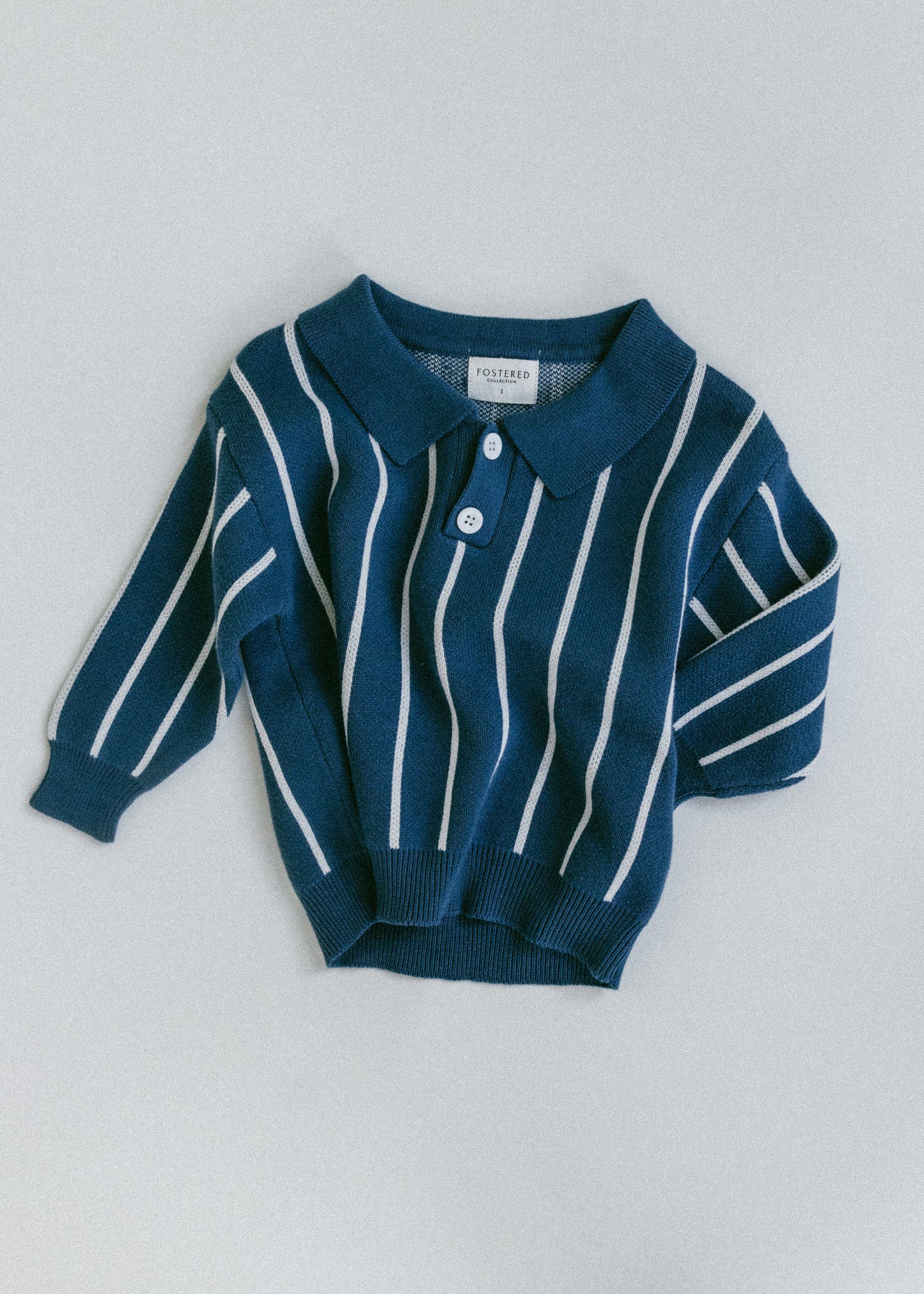 Striped Polo- Blue