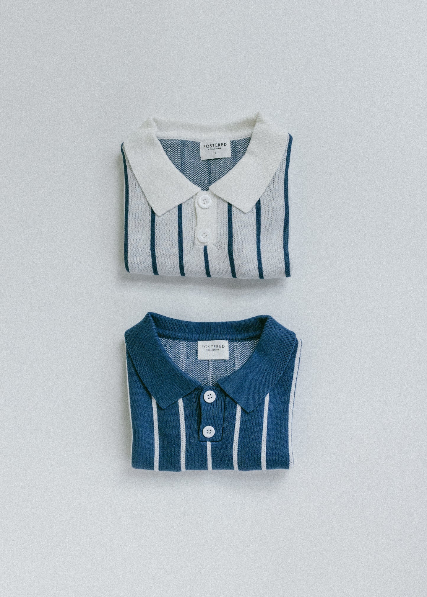 Striped Polo- Blue