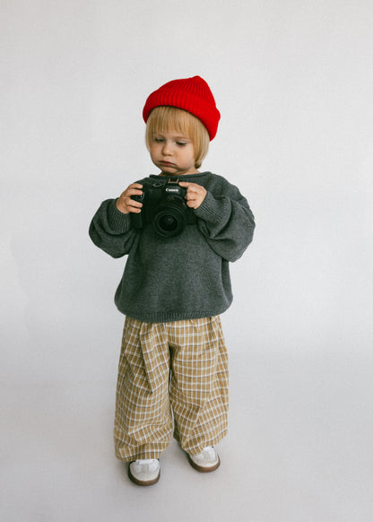 Rollneck Knit- Charcoal