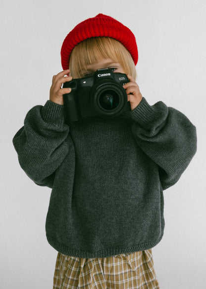 Rollneck Knit- Charcoal