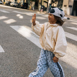 Polka Dot Racer Pants - Light Blue