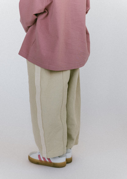 Side Stripe Pants- Sand