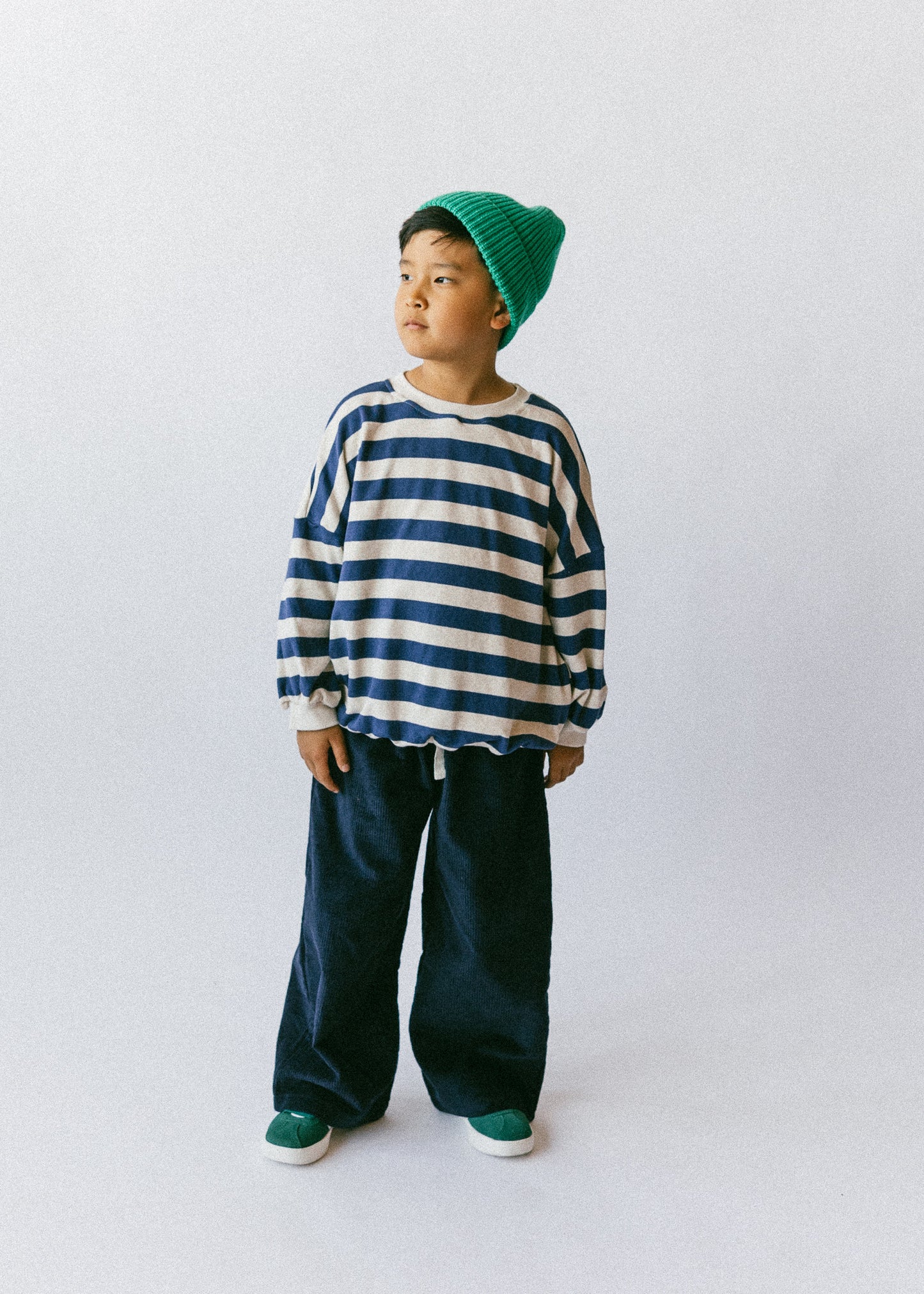 Stripe Crewneck- Blue