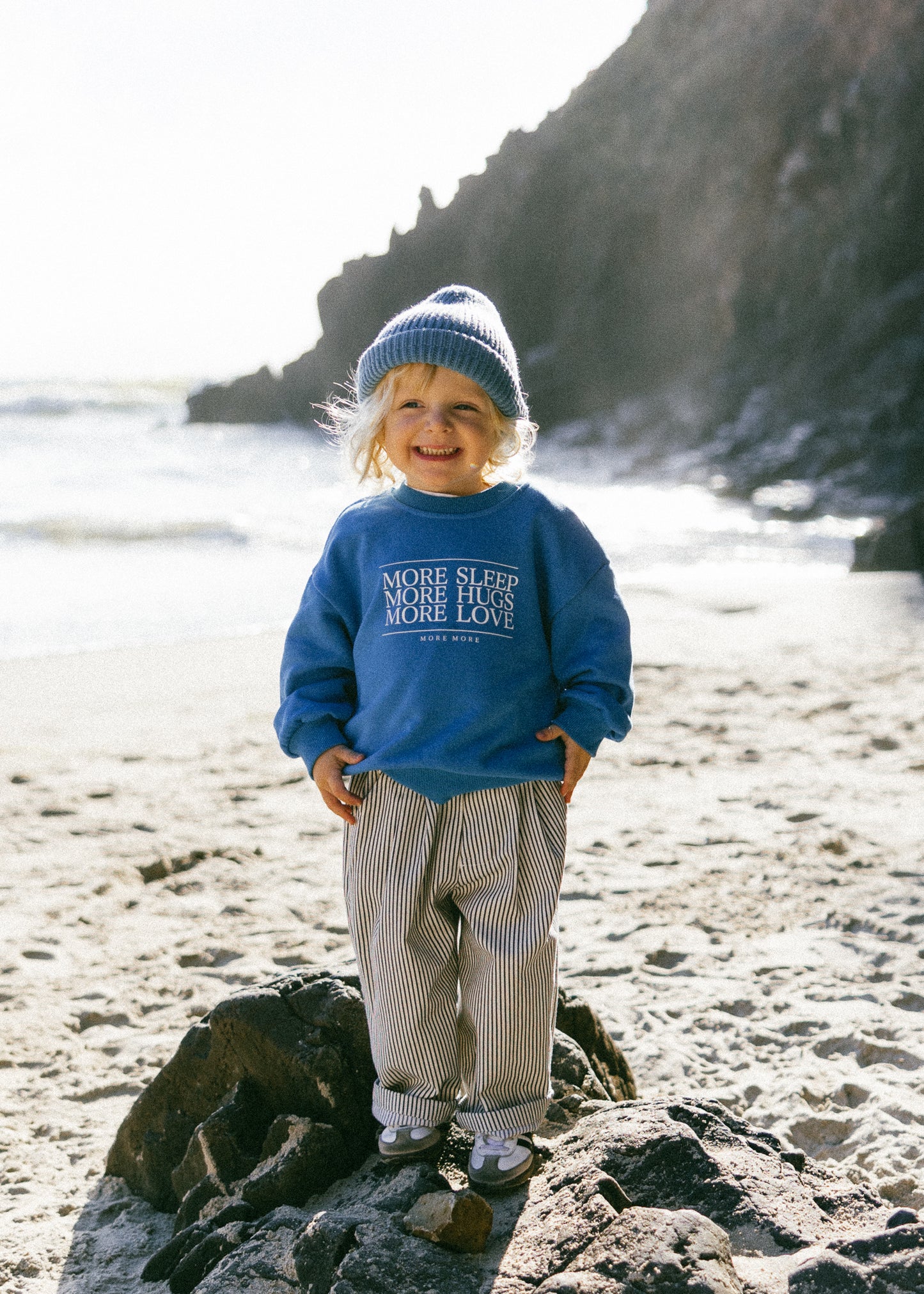 More More Crewneck- Azure