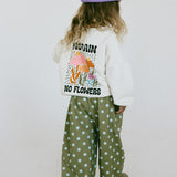Graphic Crewneck- Flowers- Sand