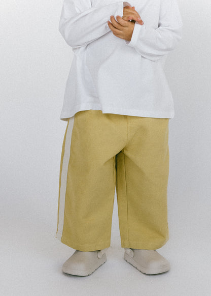 Side Stripe Pants- Vintage Yellow