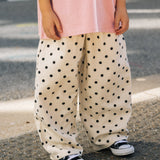 Retro Twill Pants- Polka Dot- Ivory