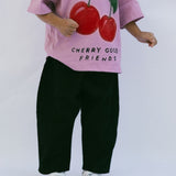 Tapered Linen Pants- Black