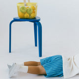 Striped Terry Shorts- Blue